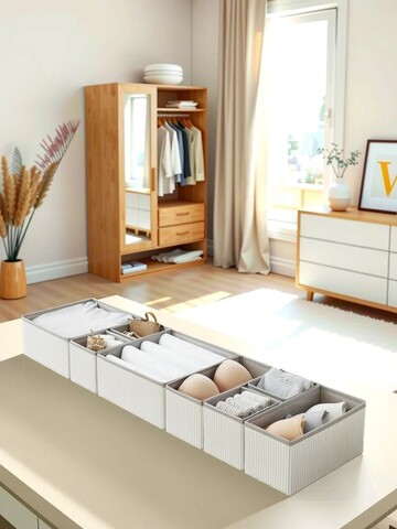 Set organizator din pâslă, YLC-O010-P, 70% poliester/30% bumbac, Alb