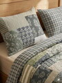 Lenjerie de pat pentru o persoana Patchwork, Homla, 140x200 cm, 2 piese, bumbac, verde