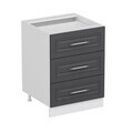 Dulap pentru bucatarie, Hanah Home, Minar, 60x87x58 cm, Alb / Antracit