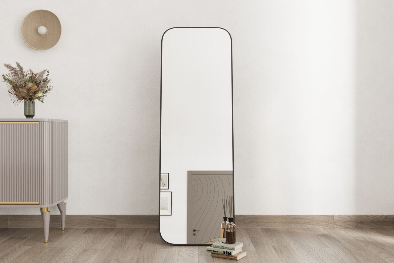 Oglinda Cheval, Hanah Home, Adel, 60x160x2.2 cm, Negru