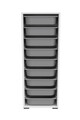 Dulap multifunctional, Estella, Zola 9N, Alb/Gri