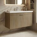Dulap de baie cu chiuvetă, Hanah Home, Desna 90, Stejar Sonomo
