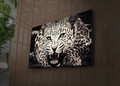 Tablou decorativ cu lumina LED, 4570İACT-43, Canvas, Dimensiune: 45 x 70 cm, Multicolor