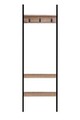 Cuier de perete, Valovi, Nina, 54x180x26 cm, PAL, Negru