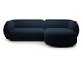 Coltar dreapta 3 locuri, Kate, Micadoni, 285x176x76 cm, catifea, albastru regal