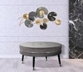 Taburet Paris, Mauro Ferretti, 90x46 cm, lemn de pin/poliester, gri/argintiu
