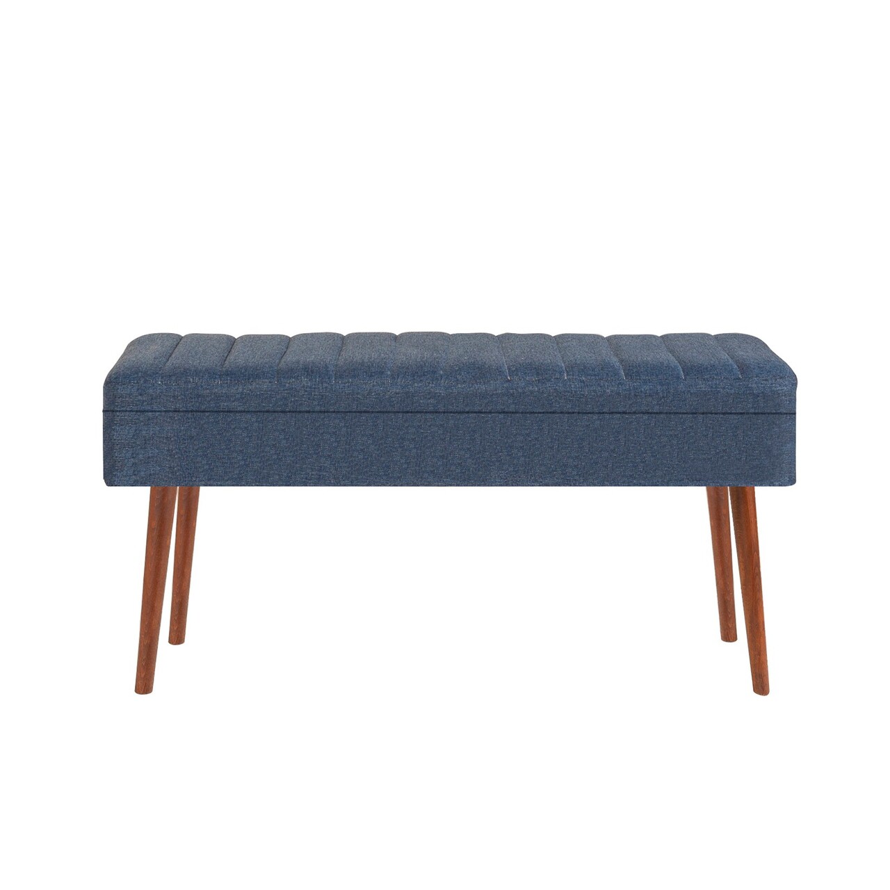 Banca, Vella, Vina 1048, 90x39x40 cm, PAL, Nuc / Albastru închis - 1 | YEO