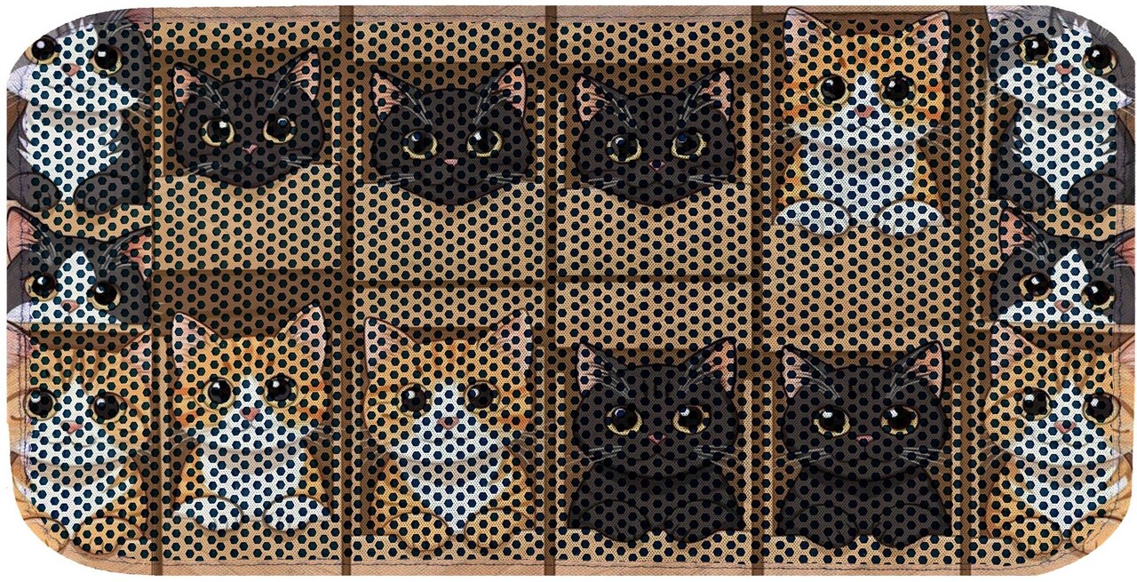 Covoras litiera pentru colectarea granulelor de nisip, Paws &amp; Whiskers, Cat Lıtter Mat 56, Multicolor - view 2