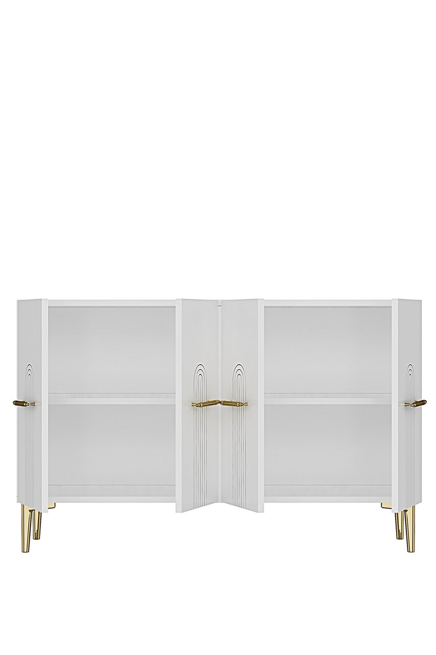 Consola, Hanah Home, Ida 120, 120x79x32 cm, Alb/Auriu - view 6