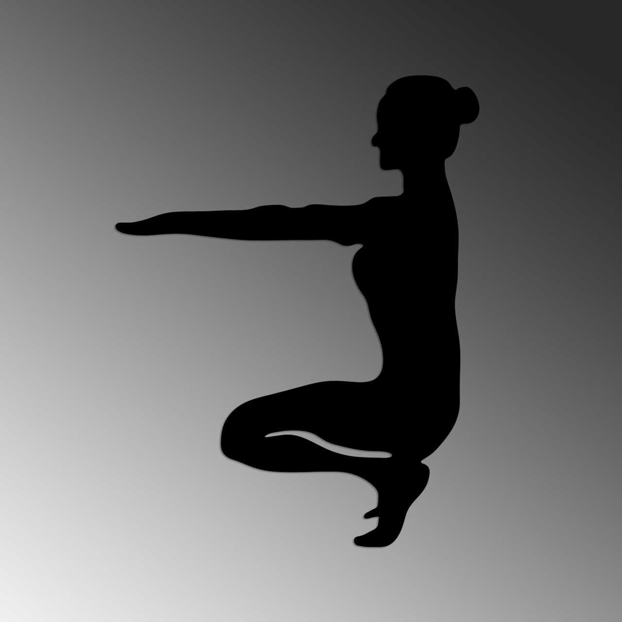 Decoratiune de perete, Yoga 16, Dimensiune: 43 x 55 cm, Negru — imaginea 5