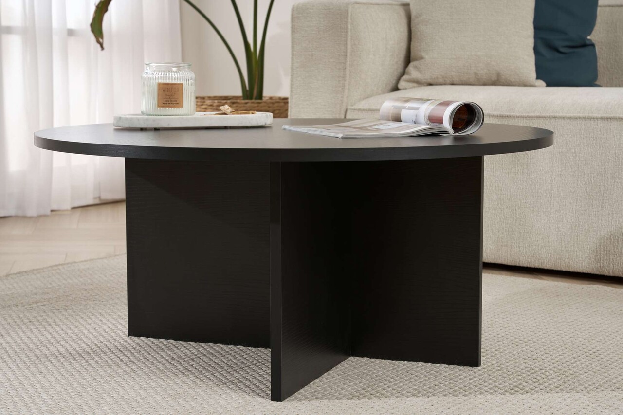 Masuta de cafea, Hanah Home, Soleil, 90x40x90 cm, Negru - imagine 4