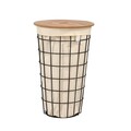 Cos de rufe, Puqa Design, Hazel, 33.5x35.5x60 cm, PAL, Stejar / Negru