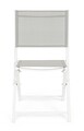 Scaun pliabil pentru gradina Hilde, Bizzotto, 48x55.5x82.5 cm, aluminiu/textilena, alb