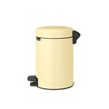 Cos de gunoi cu pedala, Brabantia, NewIcon Mellow Yellow, 3 L, 23.5x16.8x26.4 cm, otel, galben pastel