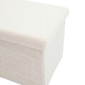 Bancheta cu spatiu depozitare Forward, Pakoworld, 76.5x38x37.5 cm, textil/MDF, ivoriu/bej