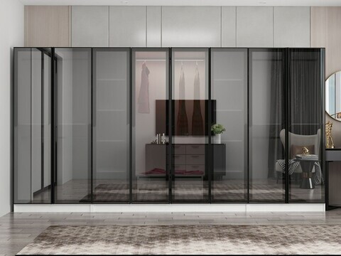 Dulap pentru haine, Hanah Home, Nisa, 360x210x52 cm, Alb