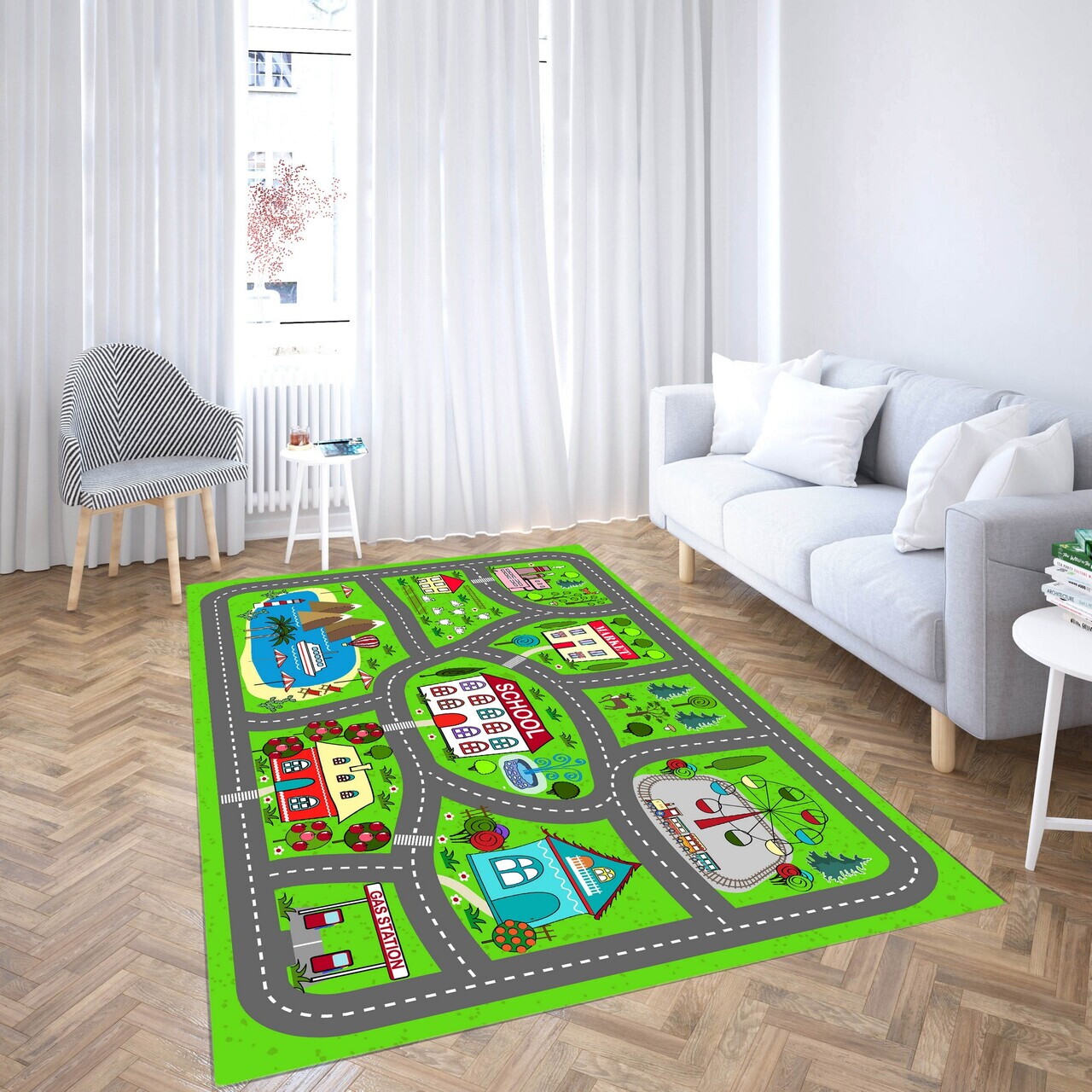 Covor Cgkids4 160x230 cm Poliester Multicolor