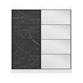 Dulap pentru haine, Minerva, Kale, 180x190x52 cm, PAL, Alb/Negru