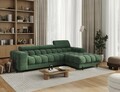 Coltar extensibil dreapta 3 locuri ELTAP, RT-35AMO, Felro, 285x181x93 cm, lemn/poliester, verde inchis