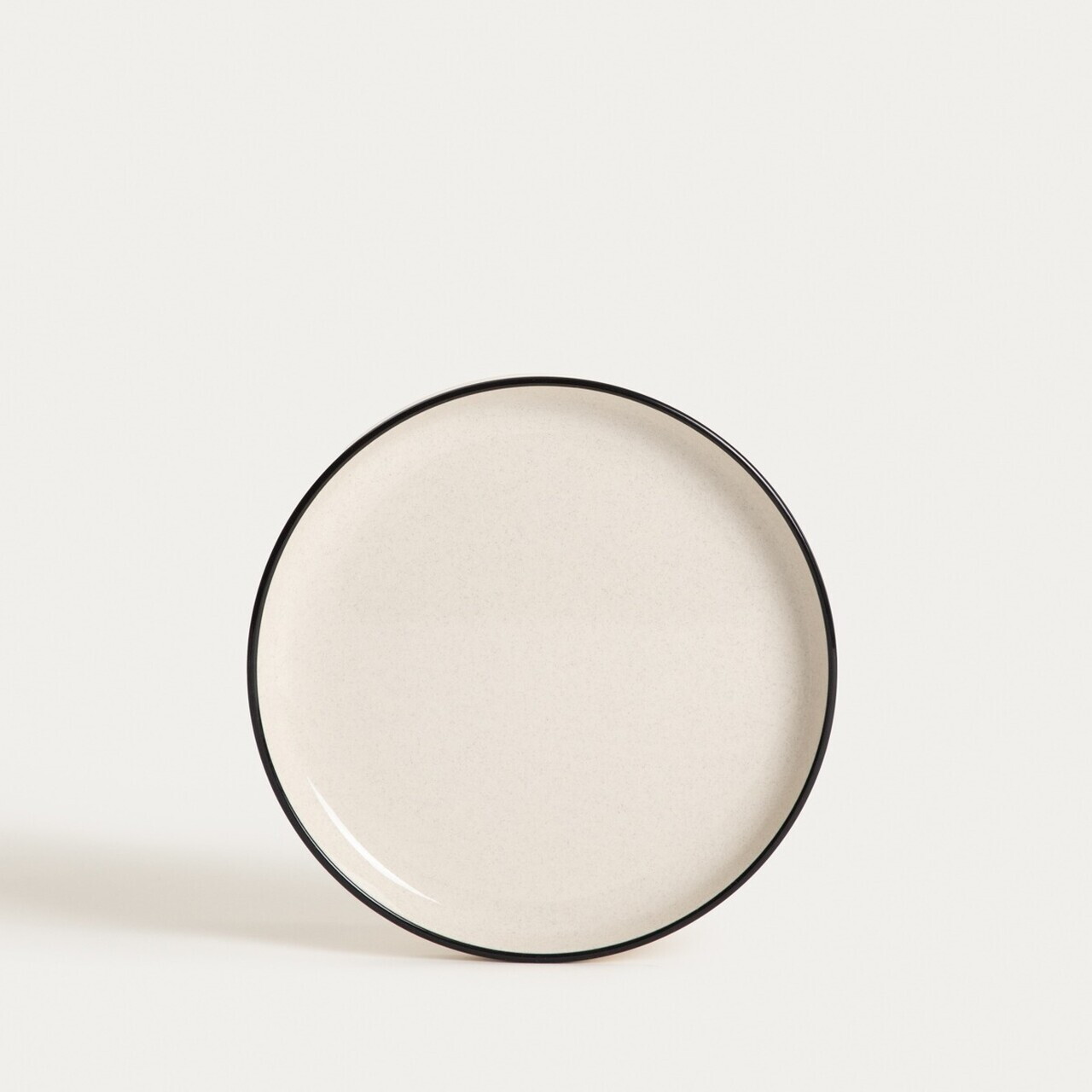 Set 4 farfurii desert Azra, Homla, 20 cm, ceramica, bej/negru - view 4