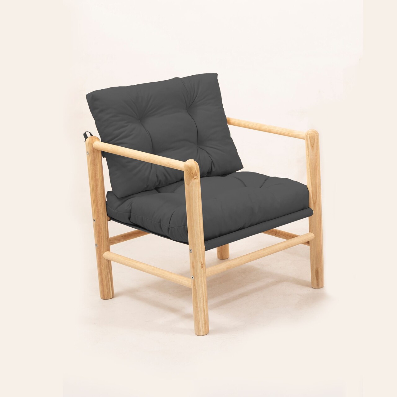 Fotoliu de gradina, Hanah Home, MYG03, 51x86x51 cm, Antracit