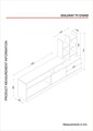 Mobilier pentru living Dolunay, Furny Home, 164.4x25x91.3 cm, alb