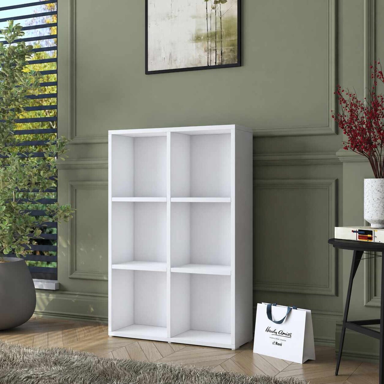 Corp biblioteca, Hanah Home, HC120, 60x90x20 cm, Alb — imaginea 4