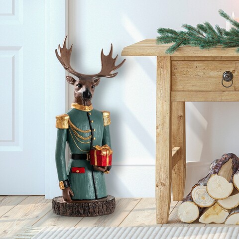 Decoratiune, Chrıstmas Deer, Poliester, Multicolor