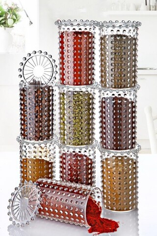 Set cutii de depozitare (9 piese), L'essentiel Maison, 196RWE5717, Transparent