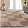 Covor Patchwork Hugh, Decorino, 67x120 cm, polipropilena, maro