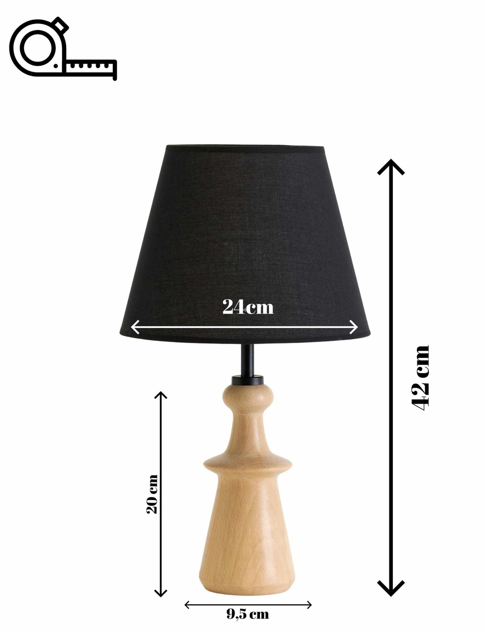 Lampa de masa, Opviq, 377KLT1120, Negru - view 7