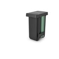 Cos de gunoi incorporat, Brabantia, Sort&Go, 2x30 L, 48.1x30.4x63.7 cm, polipropilena, gri inchis/verde jad
