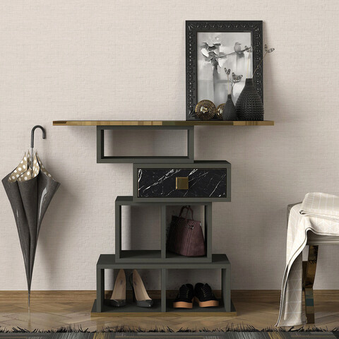 Bufet, tera home, bertha, 90x80.2x29.6 cm, pal, antracit