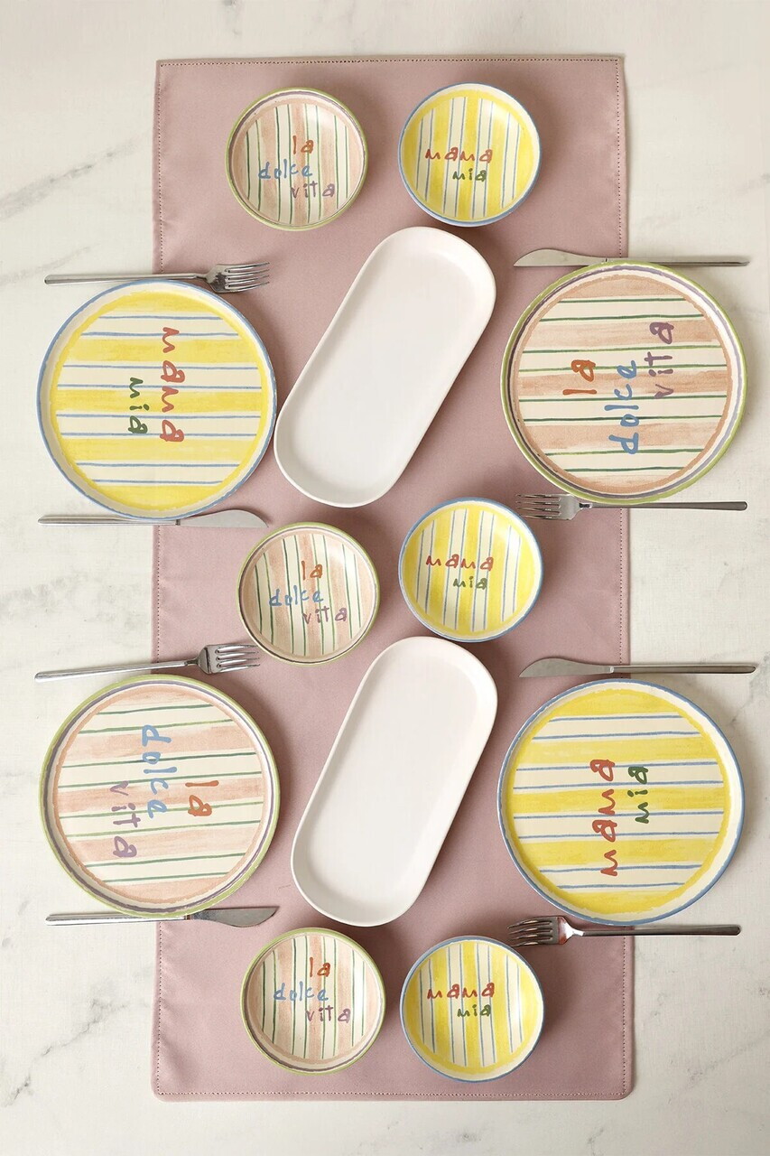 Set de mic dejun, Hermia, 275KRM2561, GRESIE, Antibacterian, Multiicolor