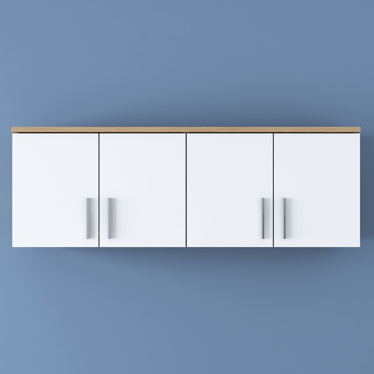 Dulap de perete, Hanah Home, EA150, 120x41.4x37.5 cm, PAL melaminat, Nuc/Alb - view 2