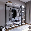 Dulap pentru haine, Lacivert, Trend Gardırop Sağ raflı L615, 180x180x40 cm, Alb