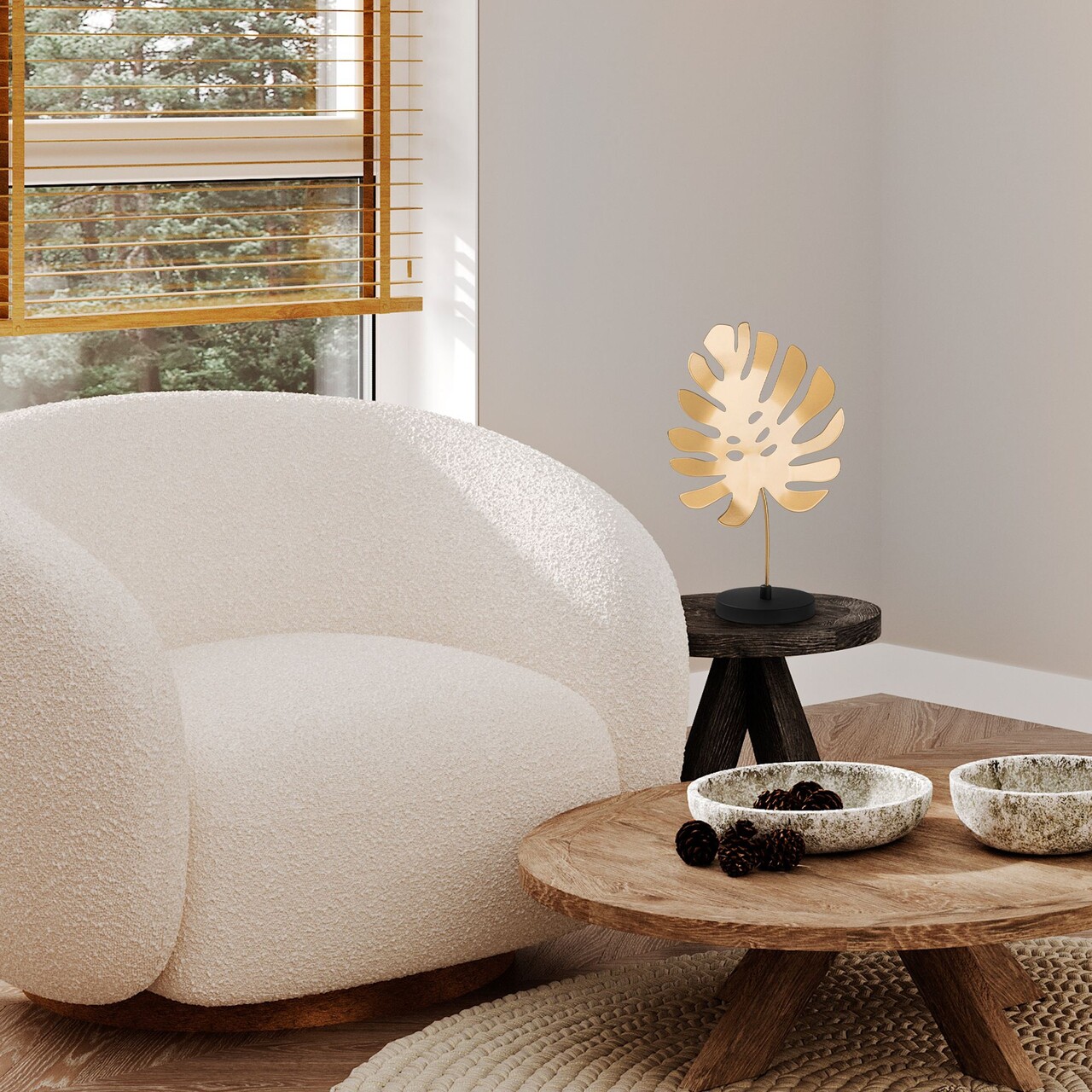 Decoratiune, Dm-006, 37x24x13 cm, Aur/Negru - imagine 2