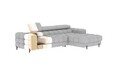 Coltar extensibil dreapta 3 locuri ELTAP, RT-04SO, Felro, 285x181x93 cm, lemn/poliester, gri inchis