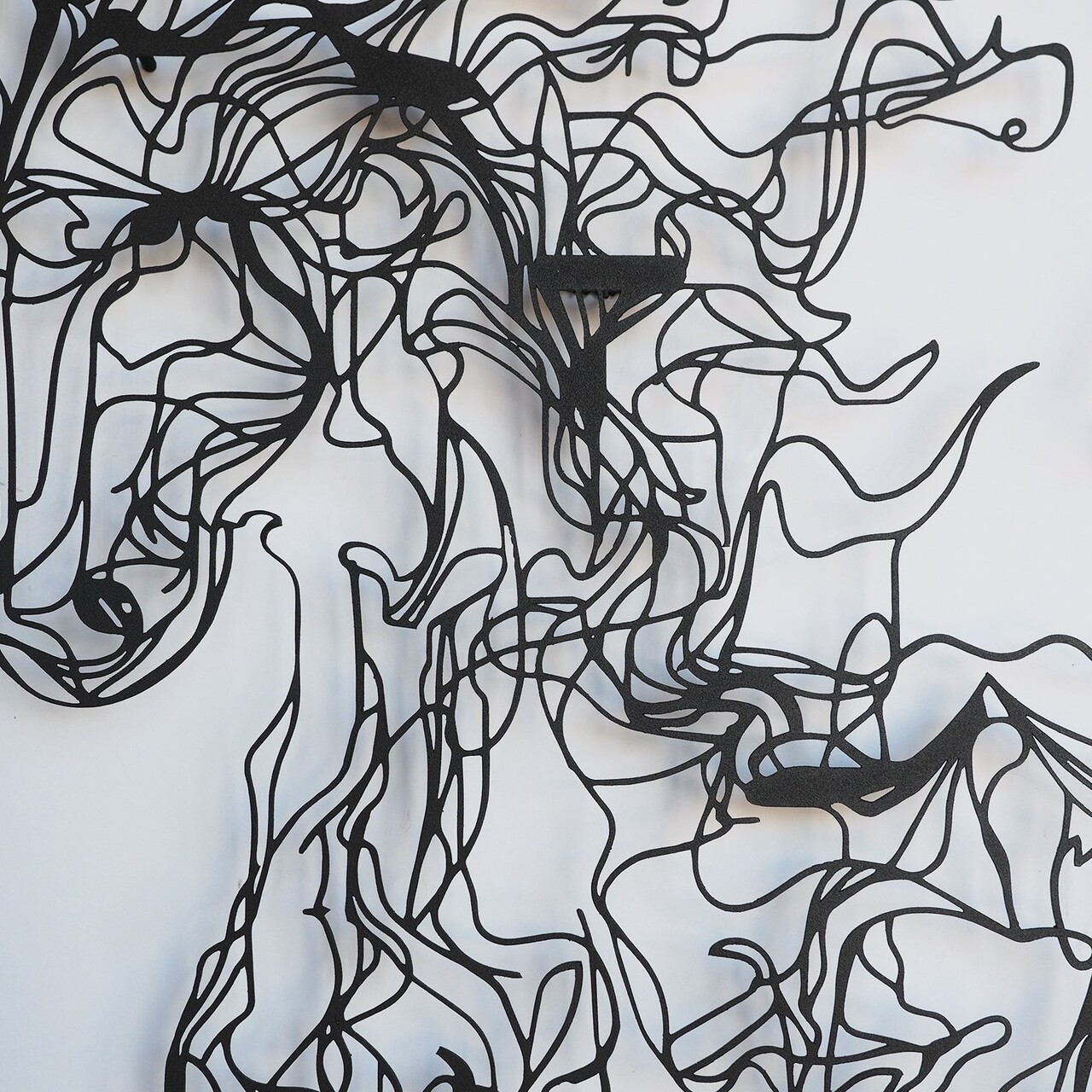 Decoratiune de perete, Metal Horse Line Art, Dimensiuni: 41 x 66 cm, Negru - imagine 6