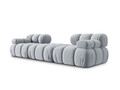 Canapea modulara 3 locuri, Bellis-51, Micadoni Home, 188x188x70 cm, catifea, albastru deschis