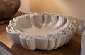 Vas decorativ Stons, Mauro Ferretti, 40.5x38.5x9.5 cm, polirasina, crem