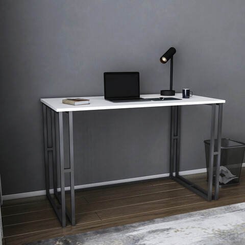 Birou, retricy, kane, 120x60x74.8 cm, pal, alb negru