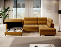 Coltar extensibil stanga 4 locuri ELTAP, LT-45MAN, Berrto, 306x165x100 cm, lemn/poliester, mustar