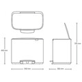 Cos de gunoi cu pedala, Brabantia, Bo Pedal, 36 L, 36.3x54x44 cm, otel, negru mat