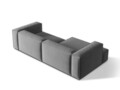 Coltar modular stanga 4 locuri, Nuria-88, Micadoni Home, 292x147x72 cm, catifea, gri