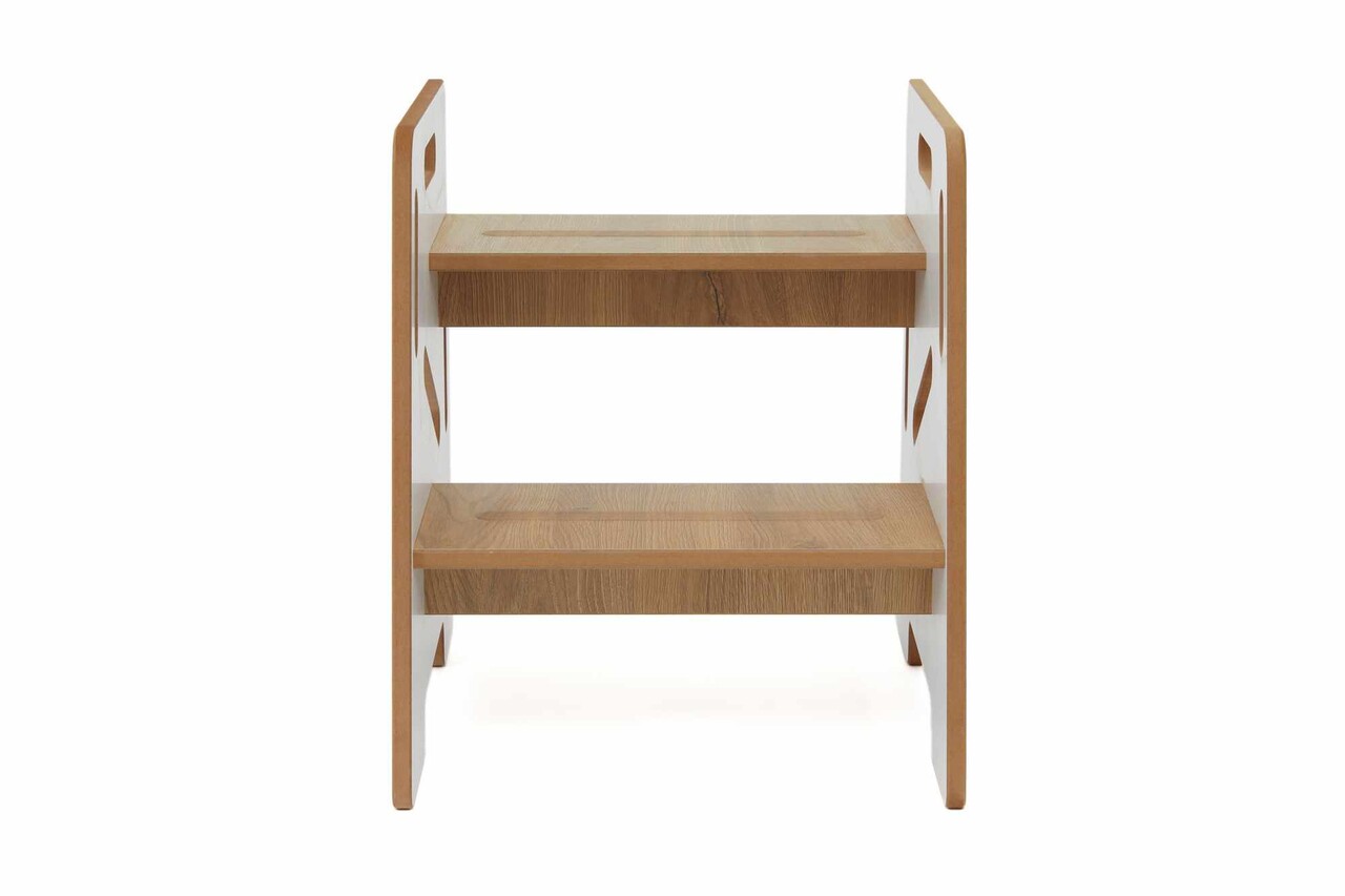Scaun pentru copii, Hanah Home, Step Stool, 34x39x39 cm, Alb / Natural - view 7