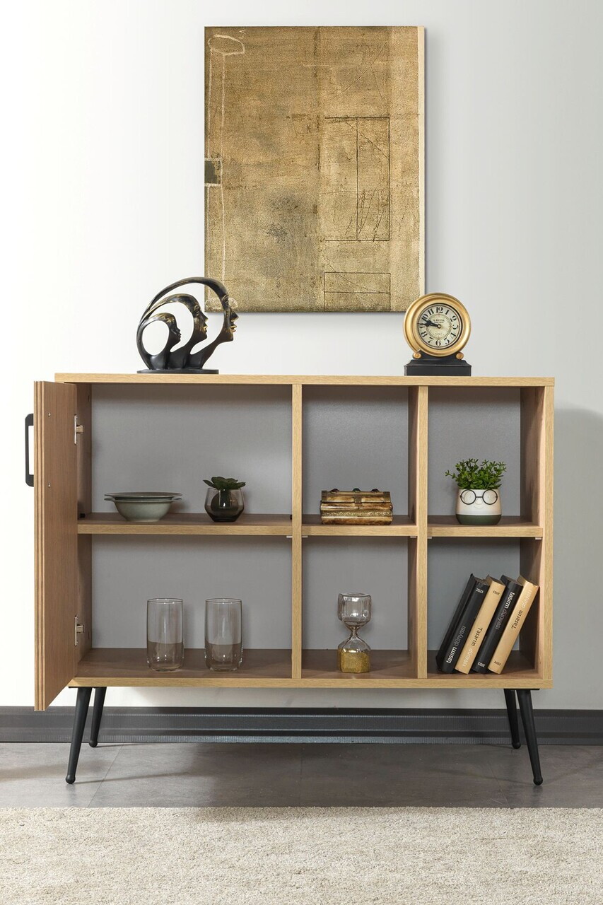 Consola, Hanah Home, Şile 4110, 100x83x44 cm, PAL, Maro — imaginea 2