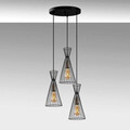 Lustra, Fulgor, 942FLG1615, Metal, Negru/Maro antic