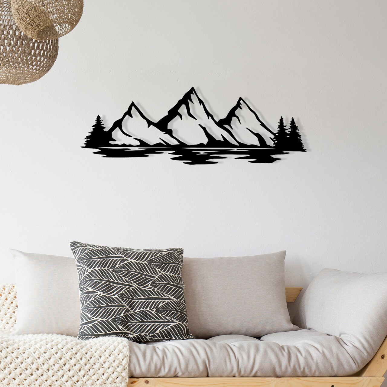 Decoratiune de perete, Nino, Dimensiuni: 68,5 x 23,5 cm, Negru - view 3
