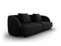 Canapea 2 locuri, Tulum, Cosmopolitan Design, 180x90x70 cm, tesatura chenille, negru